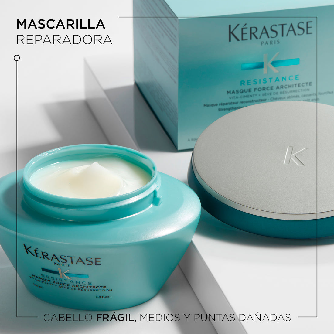 Mascarilla Resistance Force Architecte para cabello dañado 200ml