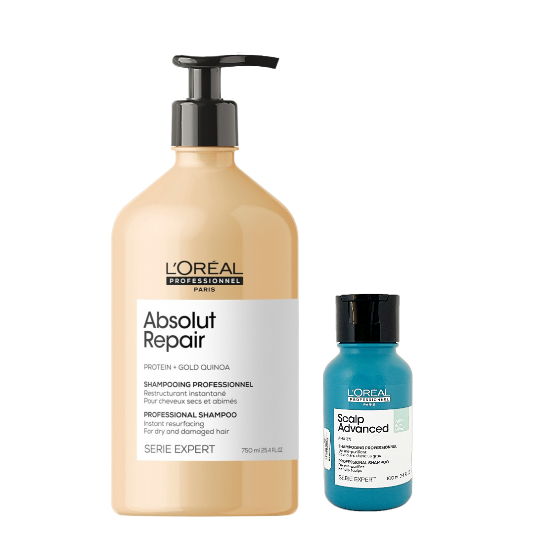Shampoo Absolut Repair 750ml + Sh. Scalp Advanced 100ml
