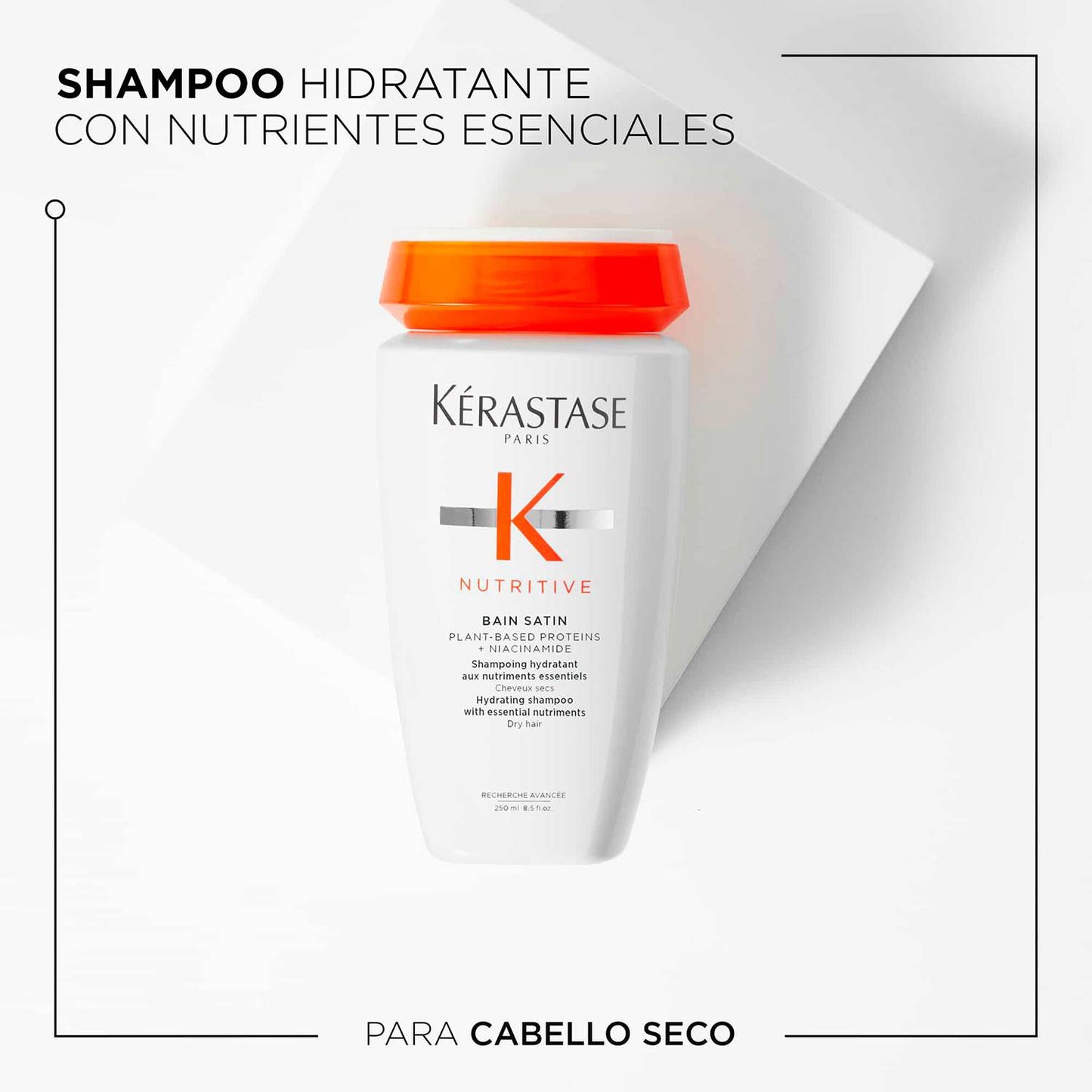 Shampoo Bain Satin Kérastase Nutritive Para Hidratación Del Cabello 250ml