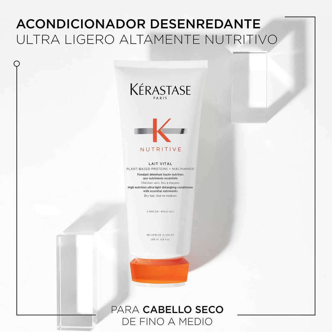 Acondicionador Nutritive Para Cabello Seco, Kérastase Lait Vital 200ml