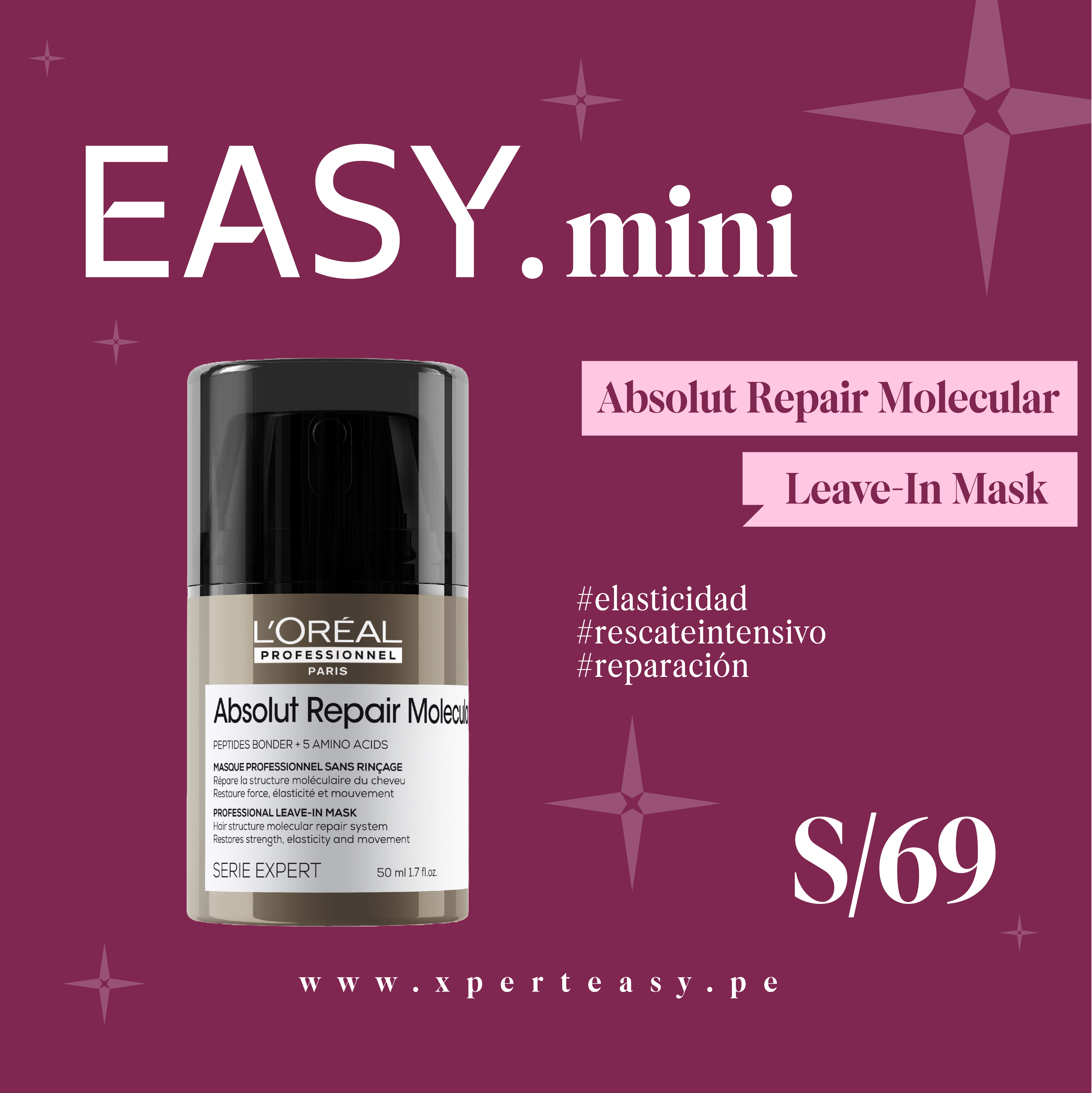 ABSOLUT REPAIR MOLECULAR LEAVE-IN MASK 50ML LP