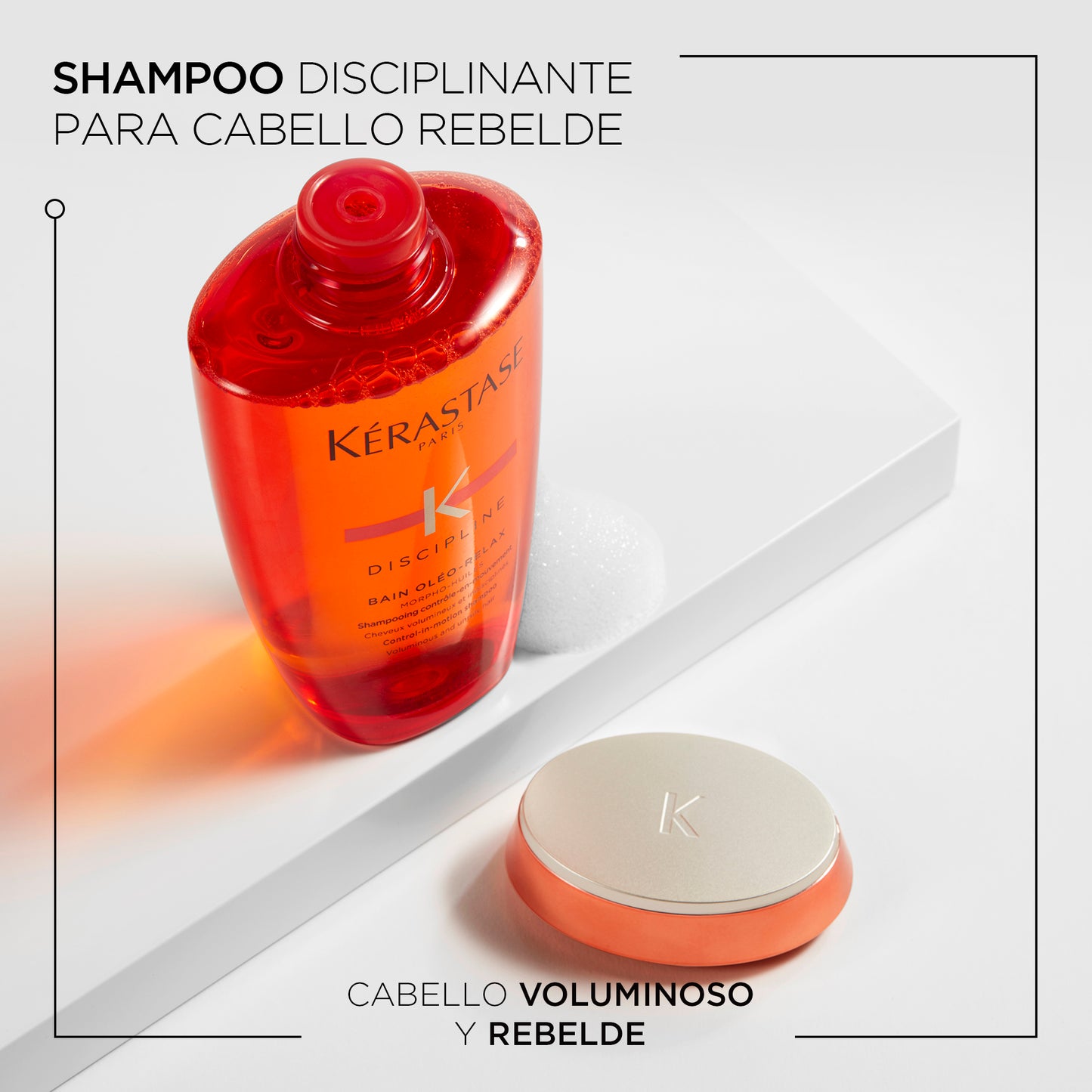 Shampoo Discipline Óleo Relax para cabello rebelde con frizz 250 ml