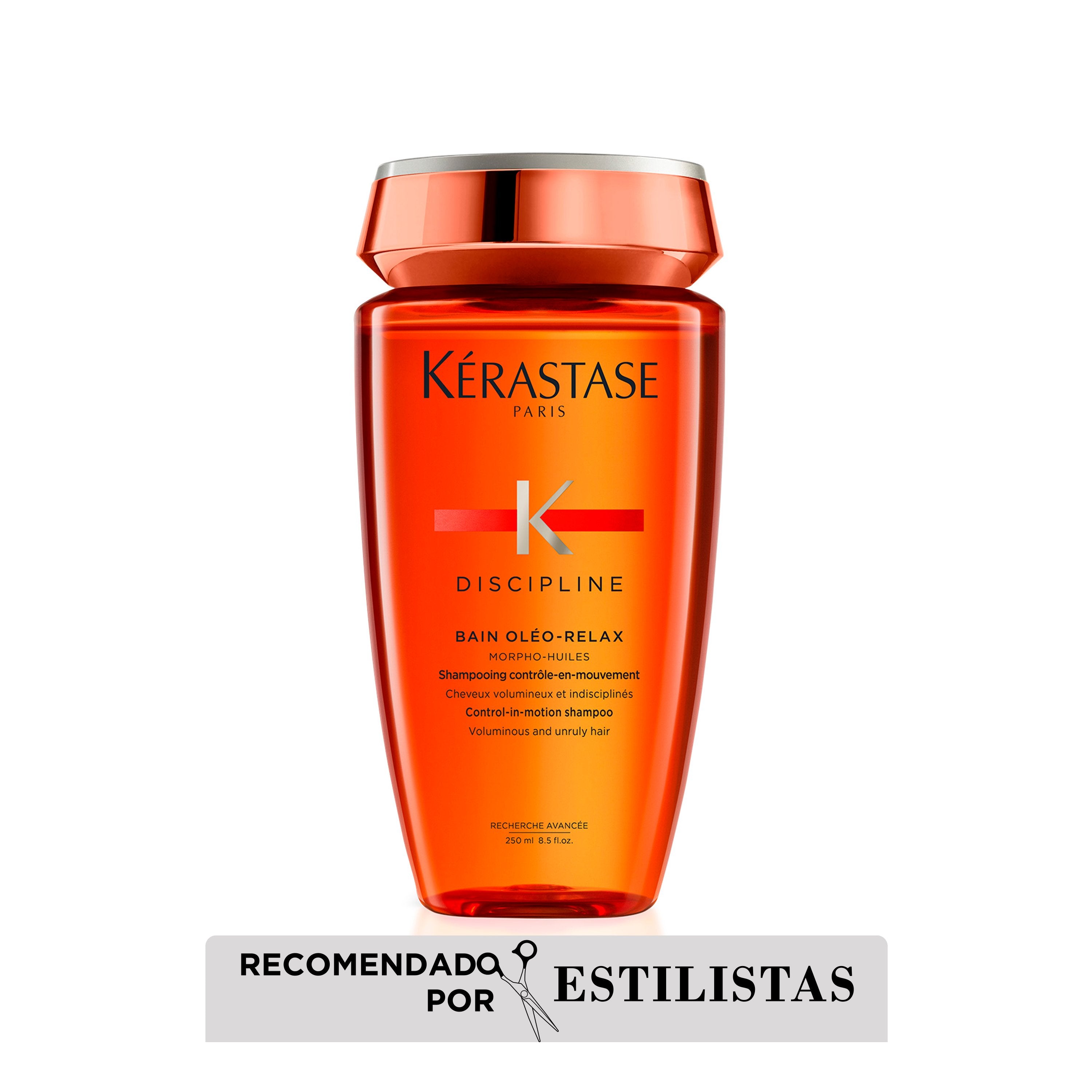 Shampoo Discipline Óleo Relax para cabello rebelde con frizz 250 ml
