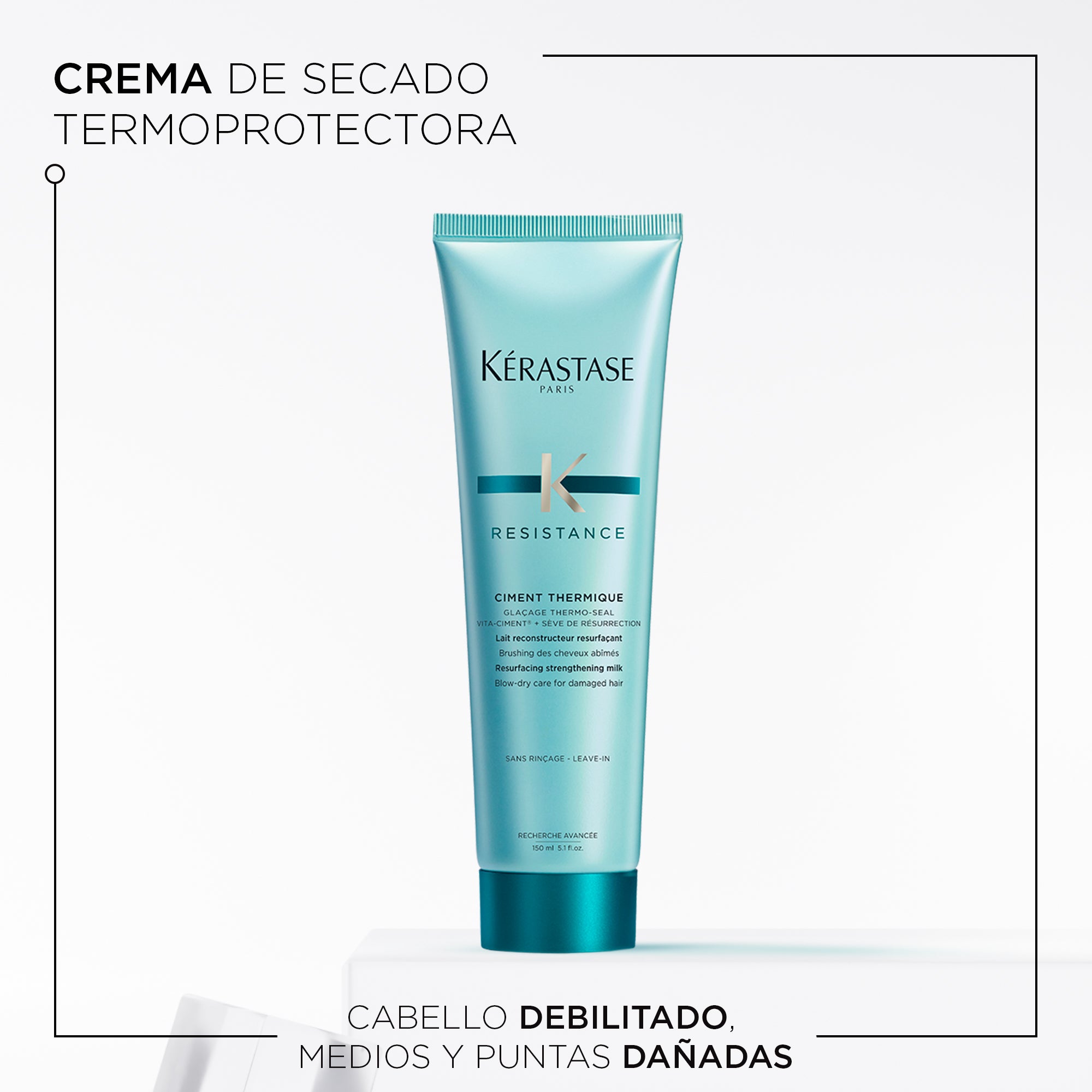 Crema De Protección Térmica Resistance Ciment Thermique para cabello dañado 150ml