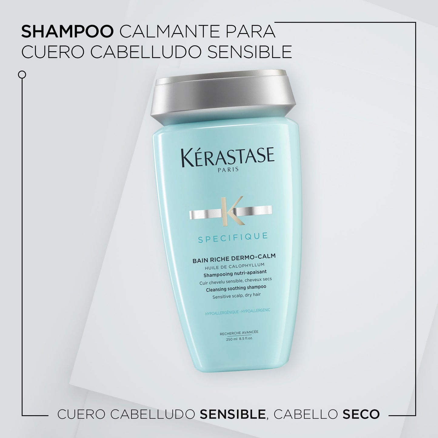 Shampoo Specifique para cuero cabelludo sensible y seco Bain Riche Dermo Calm 250ml