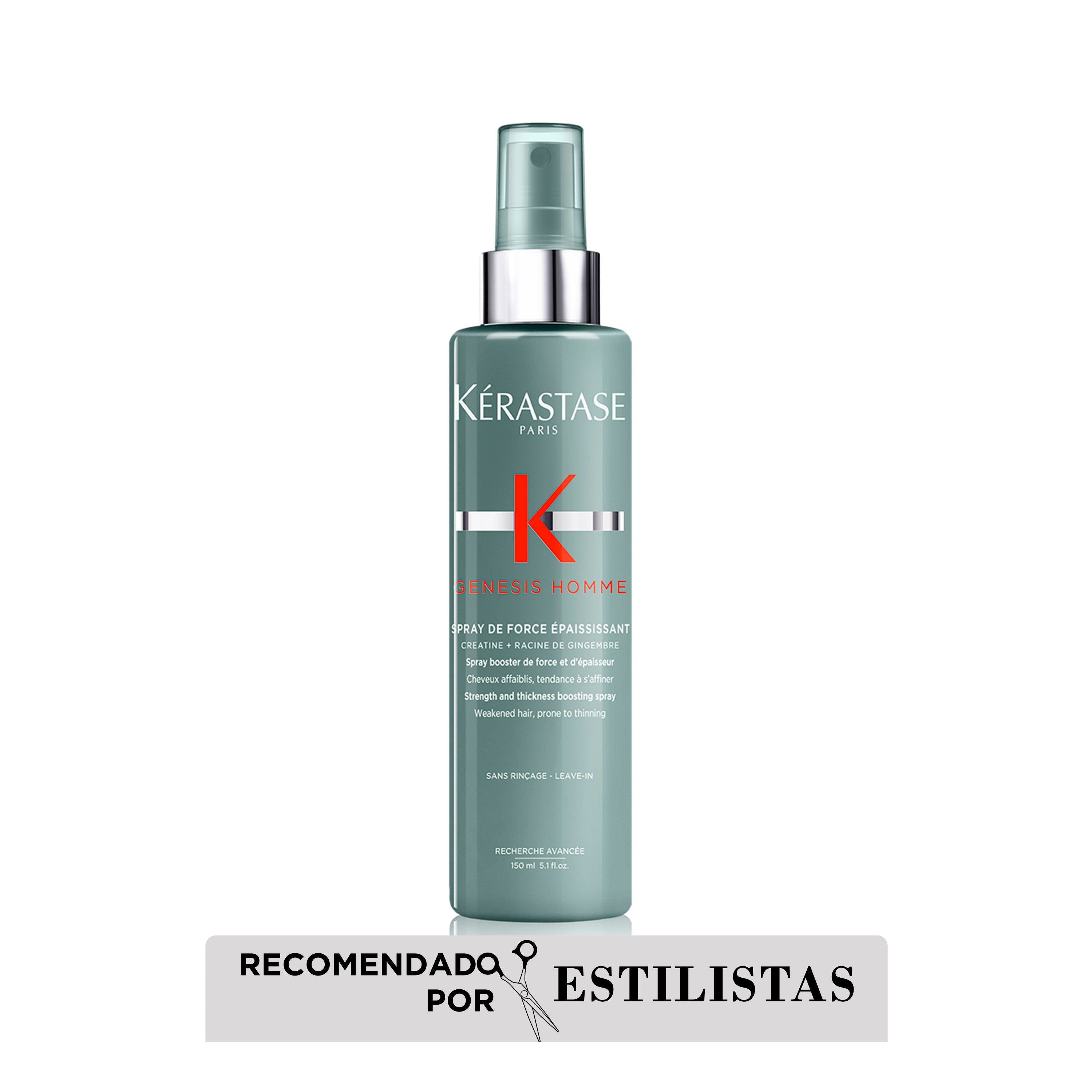 Spray para cabello debilitado con tendencia a afinarse Force Épaississant Genesis Homme 150ml