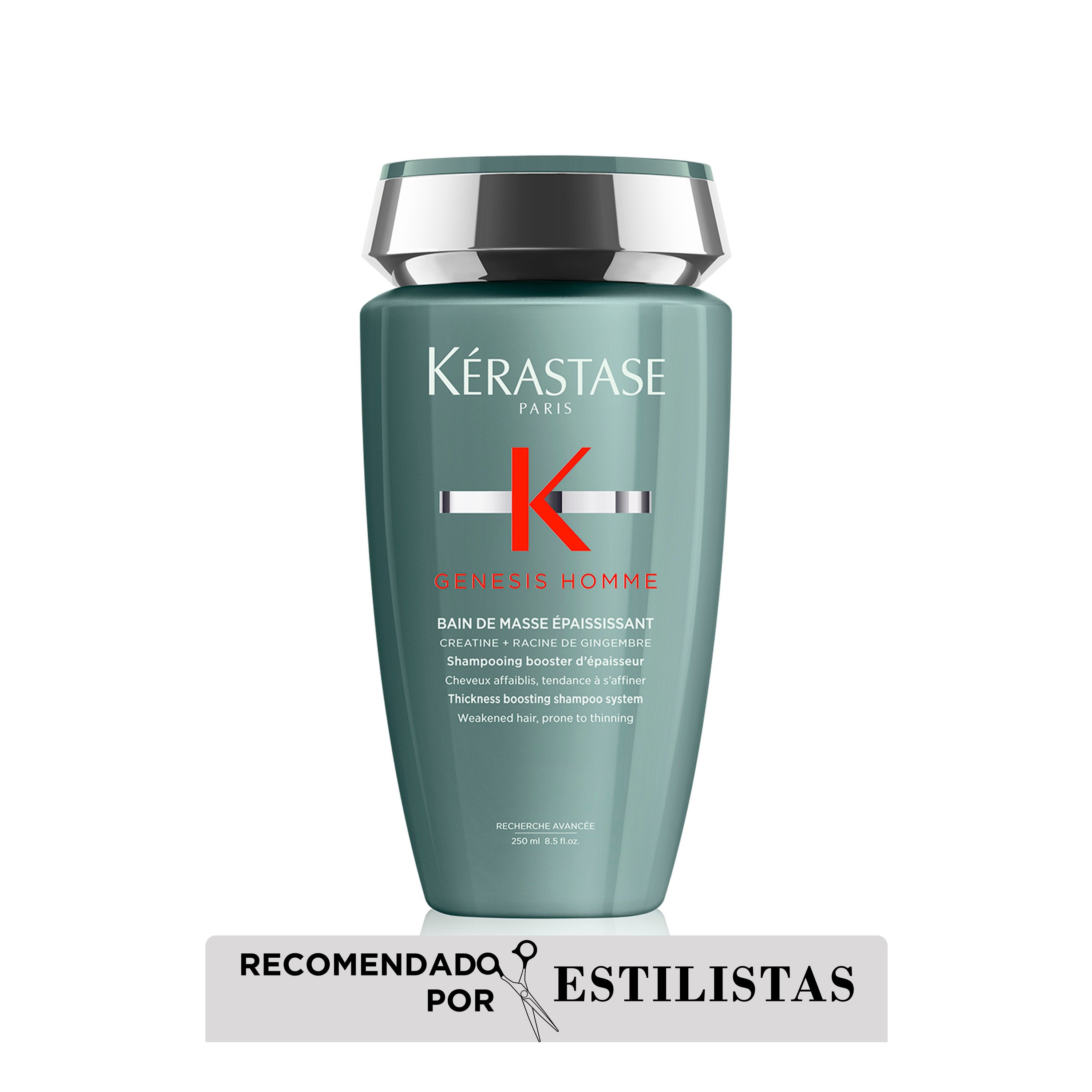 Shampoo para cabello debilitado con tendencia a afinarse Bain de Masse Épaisissant Genesis Homme 250ml