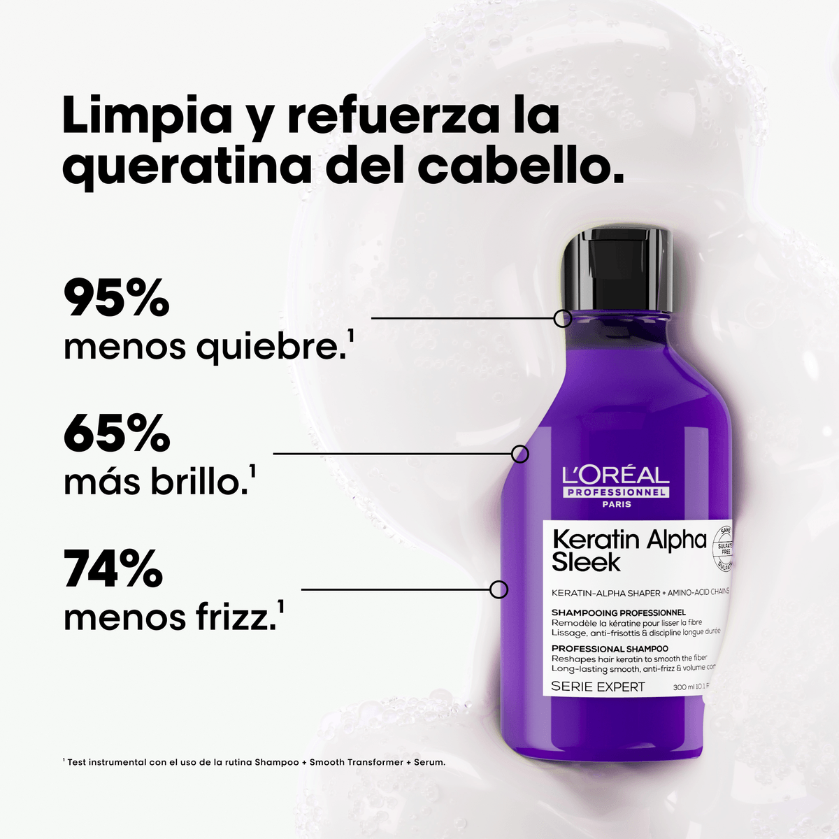 SHAMPOO KERATIN ALPHA SLEEK 300ML