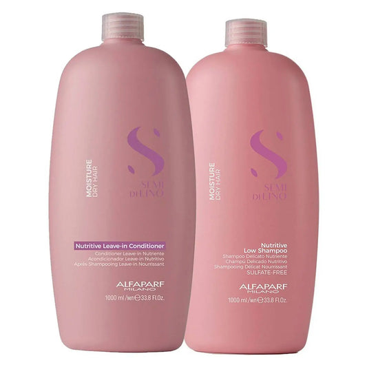 Alfaparf Milano Semi Di Lino – Nutritive Dúo Shampoo 1L + Leave in Conditioner 1L