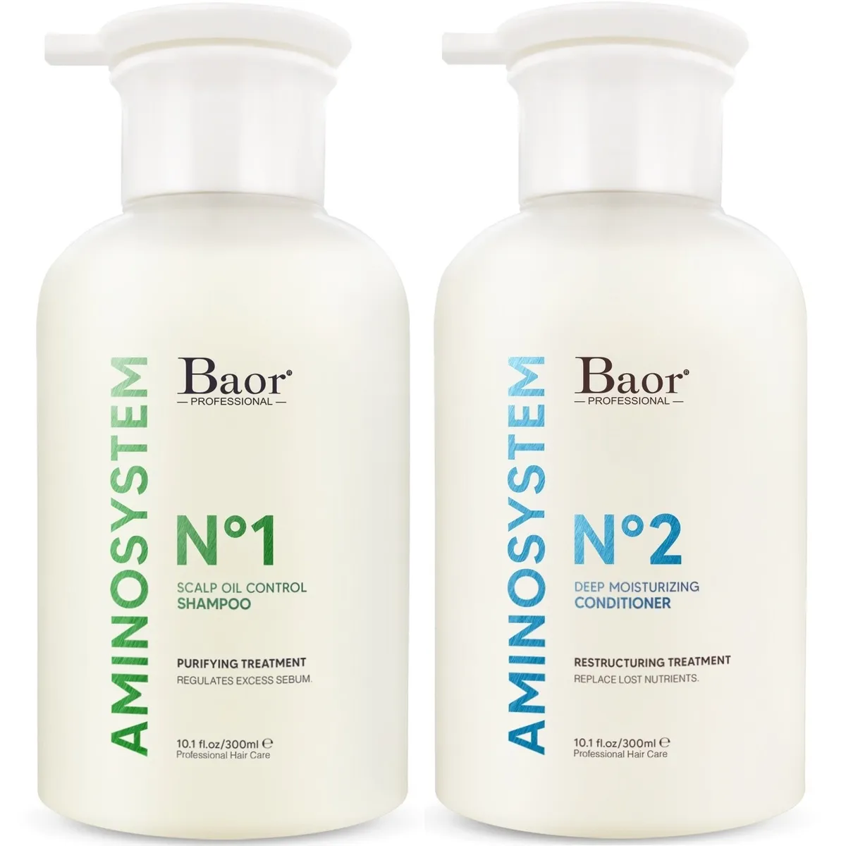 PACK SHAMPOO CUERO CABELLUDO GRASO 300ML + ACONDICIONADOR 300ML BAOR