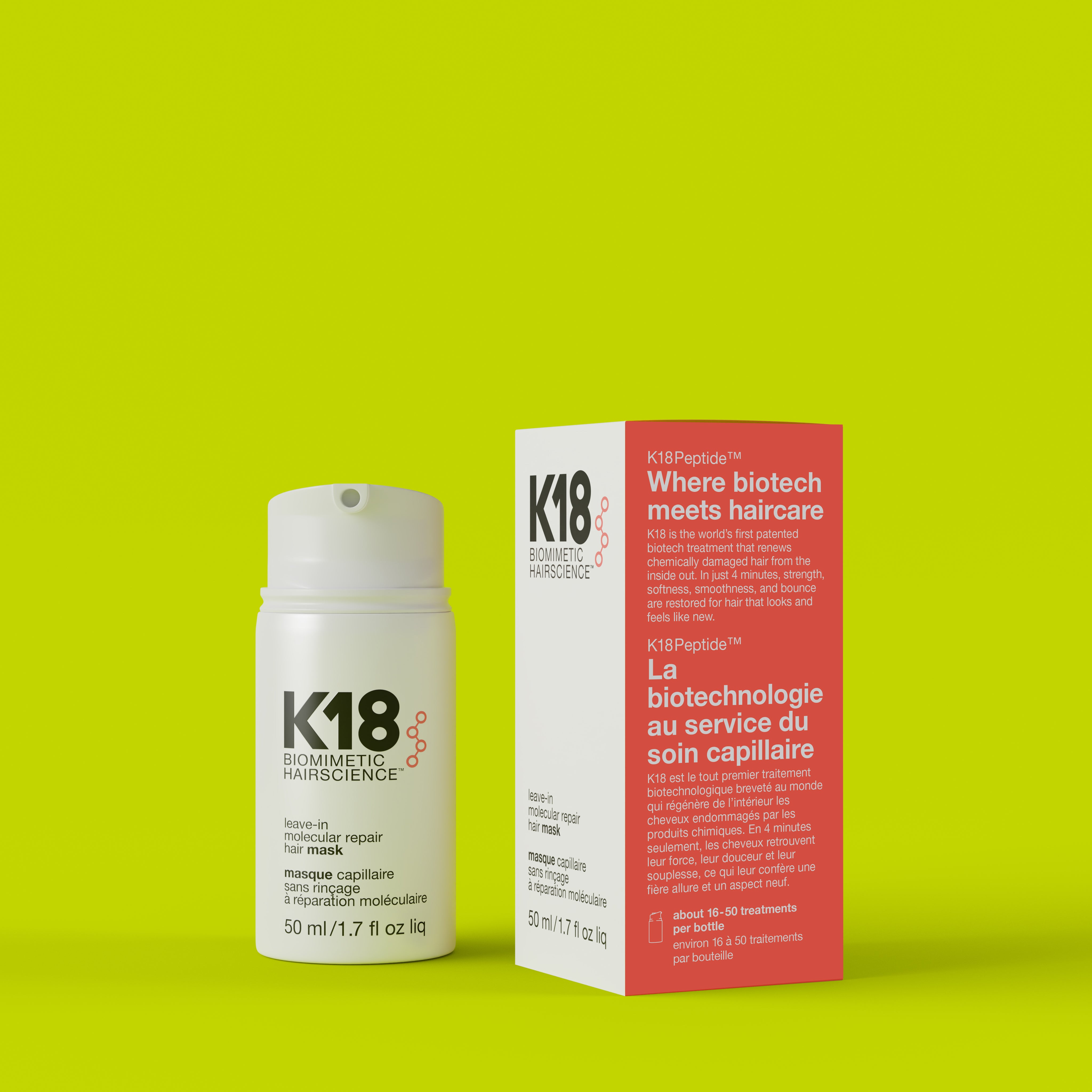 K18 Mascarilla capilar reparadora molecular sin enjuague 50ml