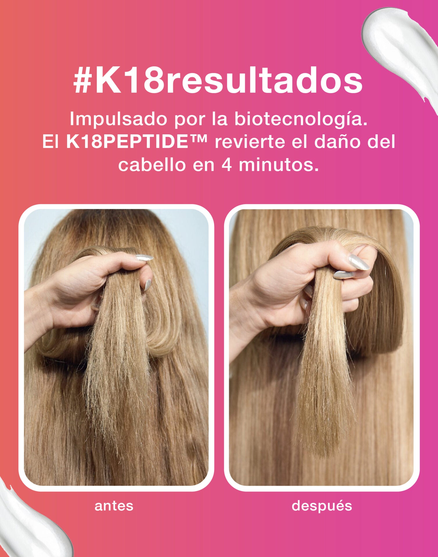 K18 Mascarilla capilar reparadora molecular sin enjuague 50ml